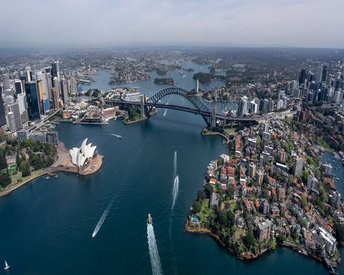 Sydney Harbour panorama featuring iconic coastal architecture